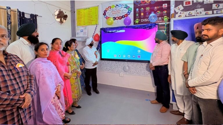 Mohali MLA Kulwant Singh Inaugurates Smart LED Panels at Govt. School Gobindgarh to Boost Digital Learning