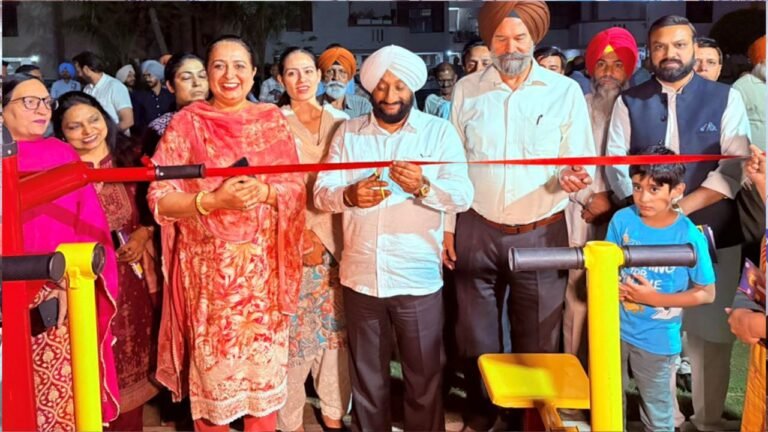 Kulwant Singh Inaugurates Open Gym in Sector 70 Mohali, Promotes Health and Fitness