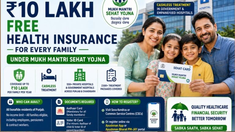 Punjab Government’s ₹10 Lakh Free Health Insurance Scheme Expanding Healthcare Access