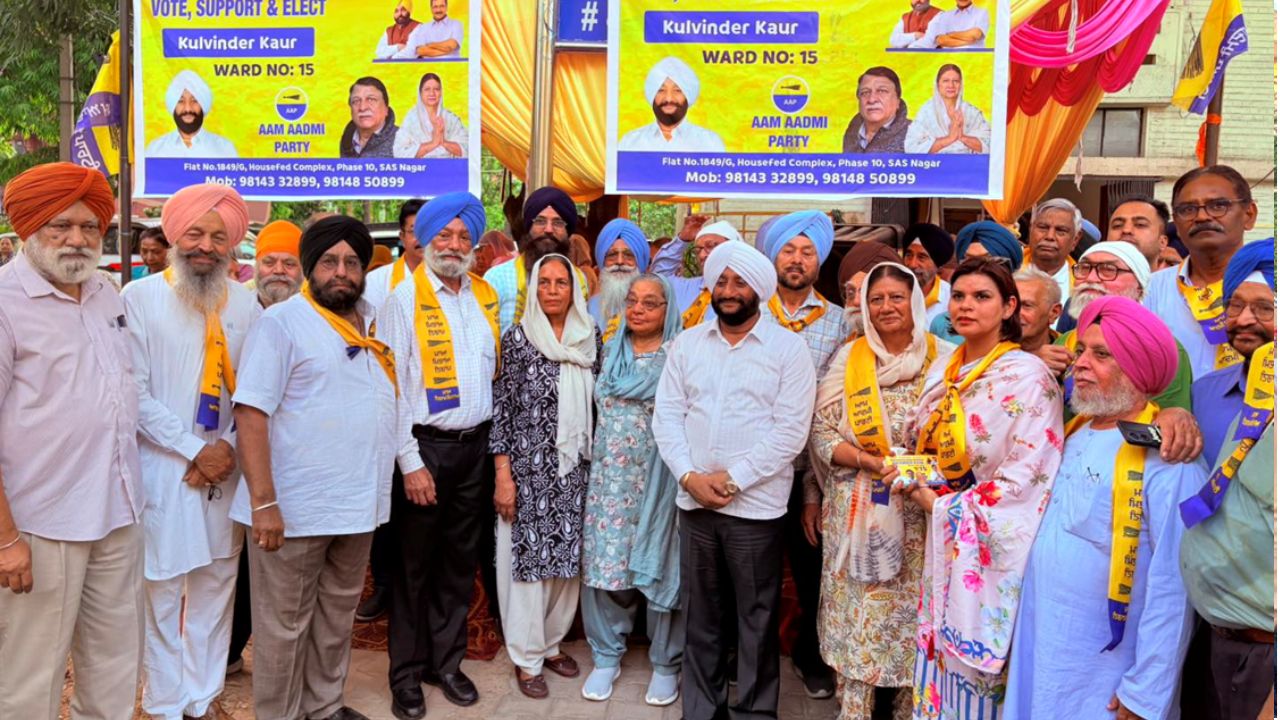 Kulwant Singh Campaigns for Kulwinder Kaur in Mohali Ward No. 15