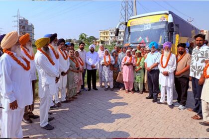 Kulwant Singh Flags Off Pilgrimage Bus from Kailon Village in Mohali