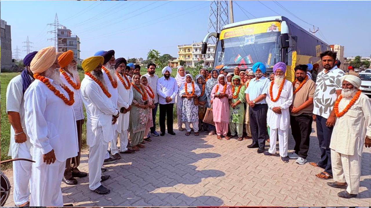 Kulwant Singh Flags Off Pilgrimage Bus from Kailon Village in Mohali