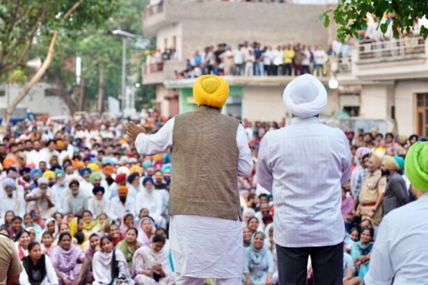 Bhagwant Mann Meets Residents of Seneta Village in Mohali
