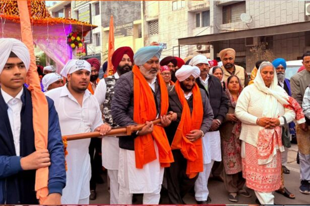 Kulwant Singh Attends Guru Ravidas Jayanti Nagar Kirtan in Mohali