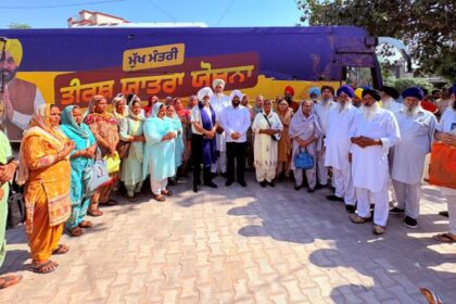 Kulwant Singh Flags Off Pilgrimage Bus from Raipur Kalan Mohali