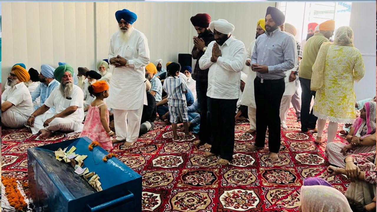 Kulwant Singh Attends Vaisakhi Path at Sector 89 Gurdwara Mohali