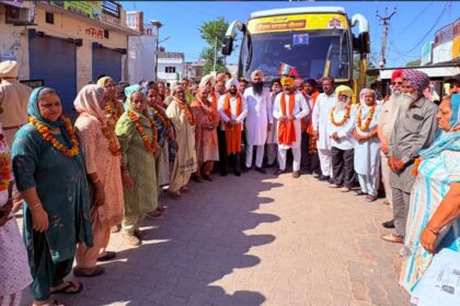 Kulwant Singh Flags Off 21st Pilgrimage Bus from Saneta Mohali