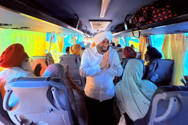 Kulwant Singh Flags Off 16th Pilgrimage Bus from Mohali Village