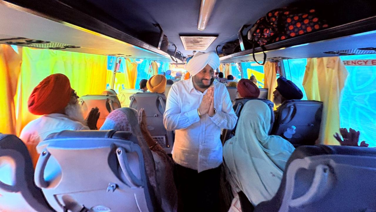 Kulwant Singh Flags Off 16th Pilgrimage Bus from Mohali Village