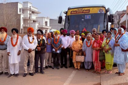 Kulwant Singh Flags Off 10th Pilgrimage Bus from Sector 80 Mohali