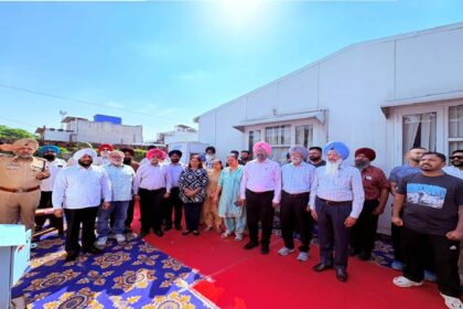 MLA Kulwant Singh hoisting the Indian National Flag at his office in Sector 79, Mohali, to promote patriotism and national pride