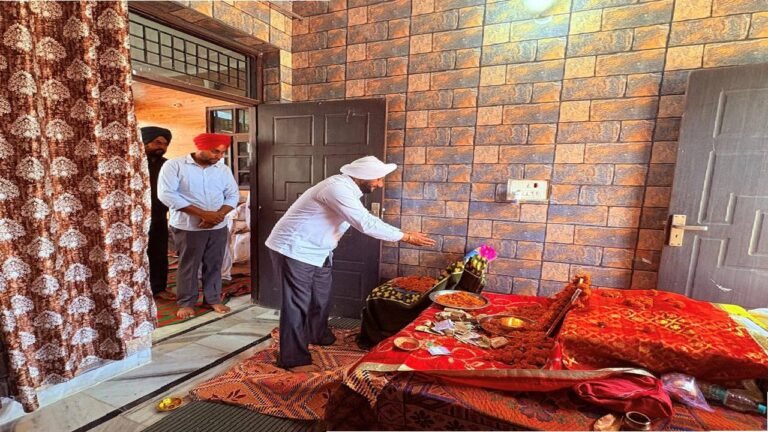 MLA Kulwant Singh Attends Prayer Gathering in Memory of Surinderpal Singh Ji at Village Gige Majra