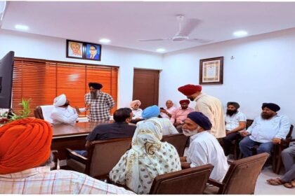 MLA Kulwant Singh interacting with Mohali residents during a public grievance meeting focused on civic issues and citizen services