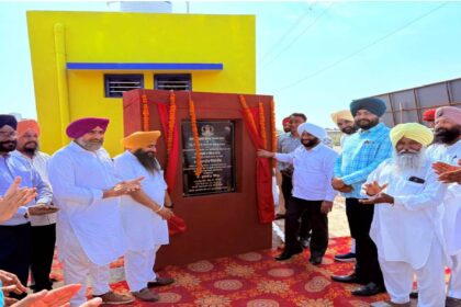 MLA Kulwant Singh inaugurating the newly developed Chief Minister’s Playground in village Manak Majra, Mohali, to promote sports and youth development.