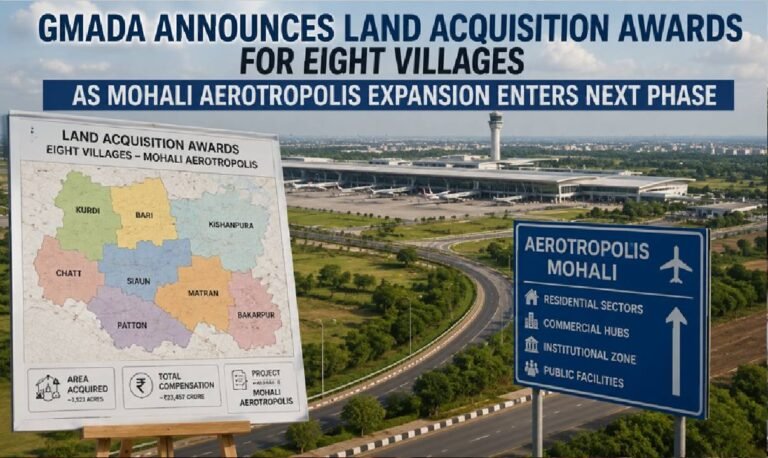 GMADA Announces Land Acquisition Awards for Eight Villages as Mohali Aerotropolis Expansion Enters Next Phase