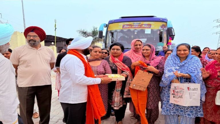Pilgrimage Bus Departs from Ansal API, Sector 114 Under Chief Minister Tirath Yatra Scheme