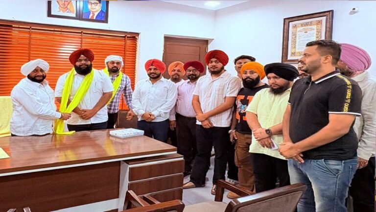 MLA Kulwant Singh Congratulates Biswpreet Singh on Appointment as Youth Wing Area Coordinator in Mohali