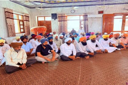 MLA Kulwant Singh attending the final Ardaas ceremony of Jaswant Singh Ji in village Mote Majra and offering condolences to the family.