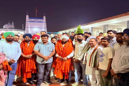 MLA Kulwant Singh interacting with villagers during a Lok Milni programme in Tardauli Hussainpur, SAS Nagar Mohali, discussing development projects and public welfare initiatives.