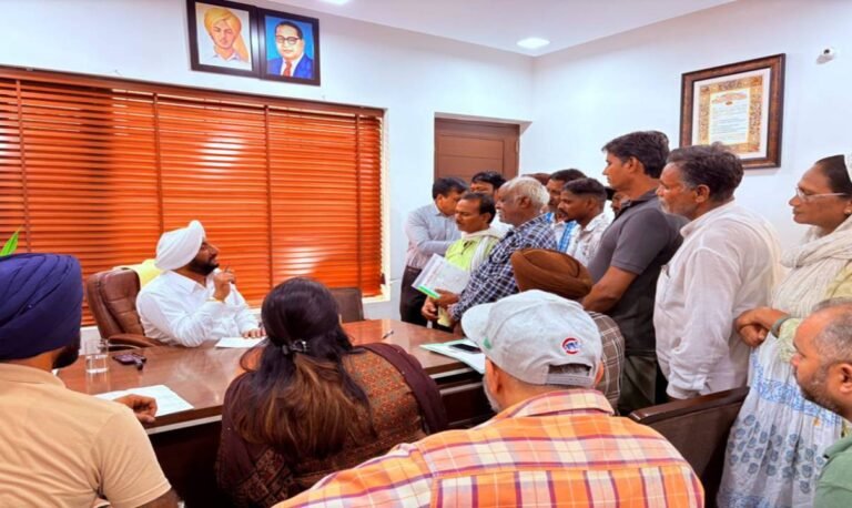 MLA Kulwant Singh Meets Residents from Across Mohali During Public Grievance Session