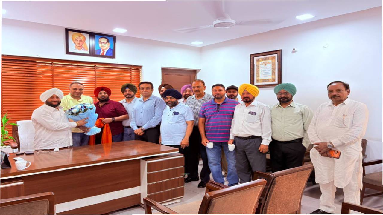 MLA Kulwant Singh interacting with residents during a public grievance meeting in SAS Nagar Mohali, listening to local issues and assuring timely resolution