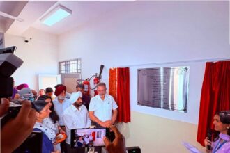 MLA Kulwant Singh at the inauguration of the Rural Health Training Centre in Saneta village, SAS Nagar Mohali, established under Dr. B.R. Ambedkar State Institute of Medical Sciences.