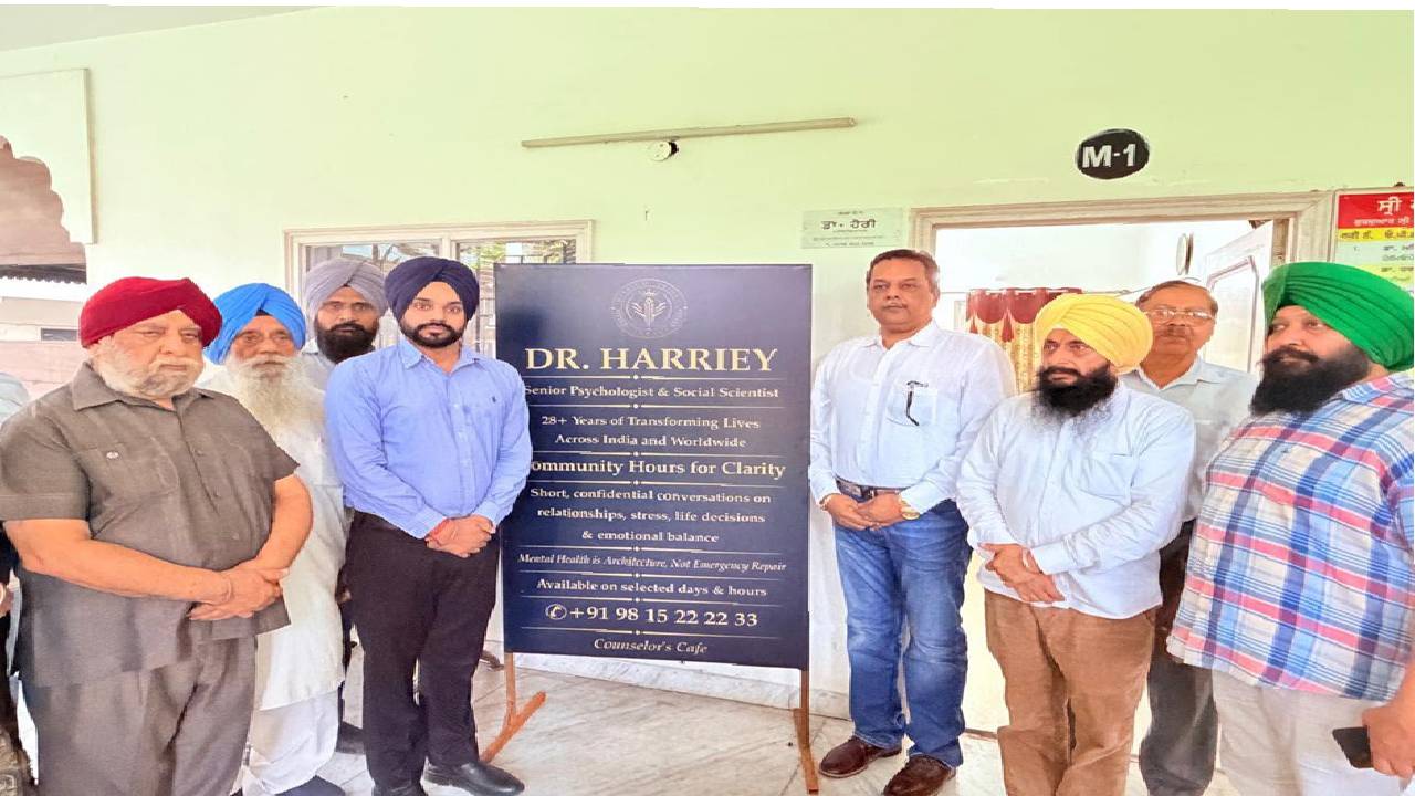 Mayor Sarabjeet Singh Samana attends the inauguration of the Community Mental Health Clinic at Gurdwara Sri Kalgidhar Singh Sabha, Phase 4, Mohali.