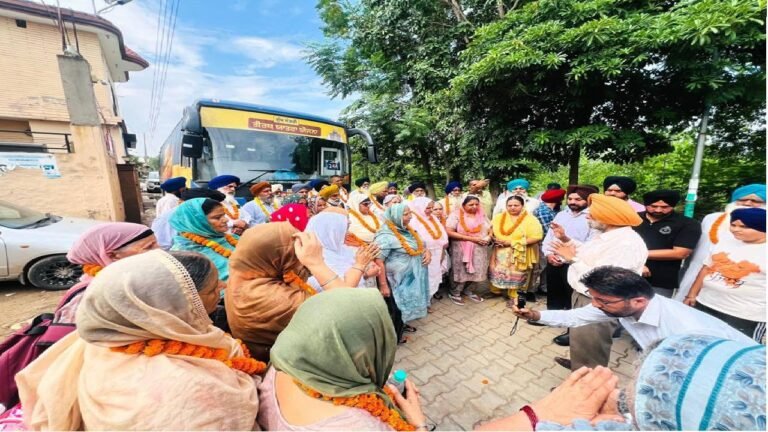 Mayor Sarabjeet Singh Samana Flags Off Chief Minister’s Pilgrimage Bus from Dhurali Village, Mohali