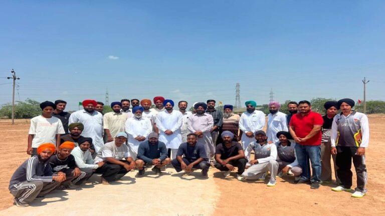 Mayor Sarabjeet Singh Samana Encourages Young Cricketers at Shaheed Udham Singh Youth Club Tournament in Tangori, Mohali