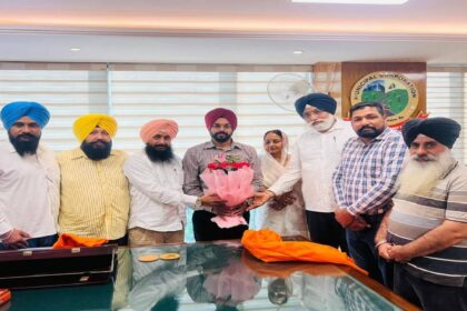 Mayor Sarabjeet Singh Samana meets respected community members and well-wishers at his office in SAS Nagar Mohali after being elected Mayor
