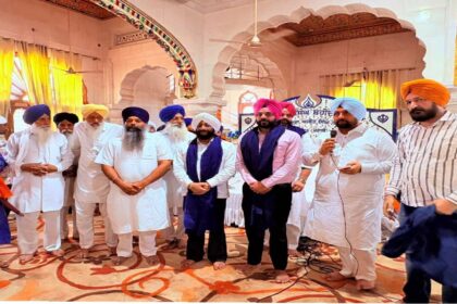 Mayor Sarabjeet Singh Samana attends the thanksgiving Path organised by Ward 39 Councillor Bibi Sharanjeet Kaur Ji at a Gurdwara Sahib in Mohali