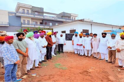 MLA Kulwant Singh and MP Malwinder Singh Kang inaugurating solar LED street lights in Pato village, SAS Nagar Mohali, to strengthen rural safety