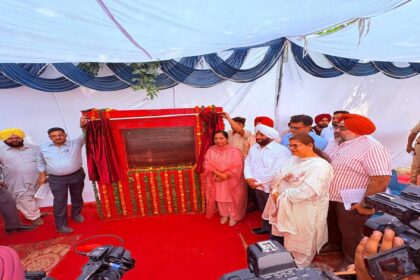 MLA Kulwant Singh at the foundation stone-laying ceremony for the Working Women Hostel in Sector 66, SAS Nagar Mohali, under the Punjab Government's women's welfare initiative