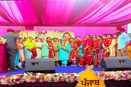 Dr Gurpreet Kaur Mann attends the Teej celebration at Sector 89 Mohali as chief guest.