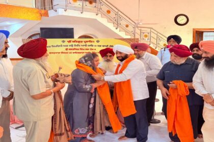 MLA Kulwant Singh attends Kulwinderjeet Kaur's 50th birthday thanksgiving programme at Gurdwara Kalgidhar Singh Sabha in Phase 4 Mohali