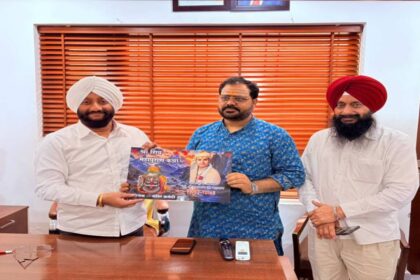 MLA Kulwant Singh meeting residents from different areas of Mohali during a public meeting at his office.