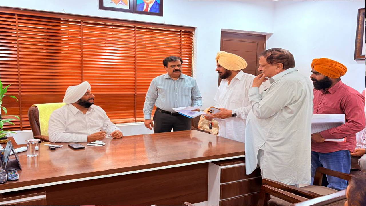MLA Kulwant Singh meeting residents from different areas of Mohali during a public meeting at his office.