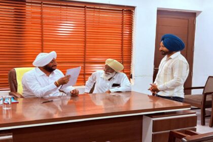 MLA Kulwant Singh meeting residents from different areas of Mohali during a public meeting at his office