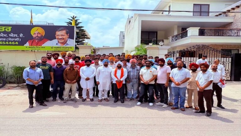 MLA Kulwant Singh meeting Sant Baba Niranjan Das Maharaj Ji at Dera Sachkhand Ballan and seeking his blessings.