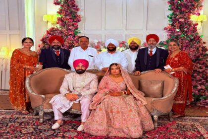 MLA Kulwant Singh attends the wedding celebration of Kuldeep Singh in Rampur Kalan village, Mohali.
