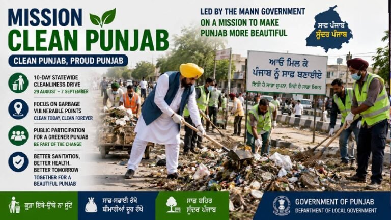 Mission Clean Punjab: Mann Government Launches 10-Day Drive to Make Punjab Cleaner and More Beautiful