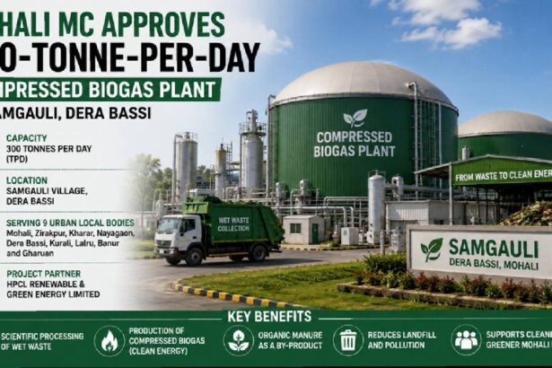 Proposed compressed biogas plant and waste processing facility at Samgauli near Mohali