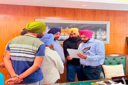 Mayor Sarabjeet Singh Samana meets residents from different areas of Mohali at his office and listens to their civic concerns