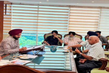 Mayor Sarabjeet Singh Samana meets residents from different areas of Mohali at his office and listens to their local civic concerns