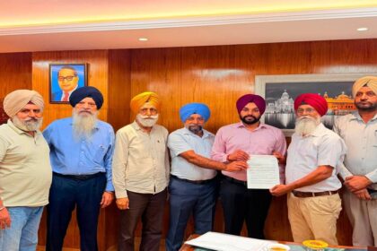 Mayor Sarabjeet Singh Samana meets residents from different parts of SAS Nagar Mohali at his office to hear civic concerns and public grievances.