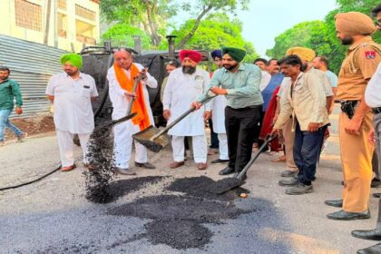 Mayor Sarabjeet Singh Samana inspects ongoing development works and cleanliness arrangements in different areas of Mohali city.