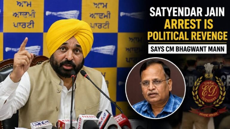 Satyendra Jain’s Arrest Is Political Revenge, Says CM Bhagwant Mann