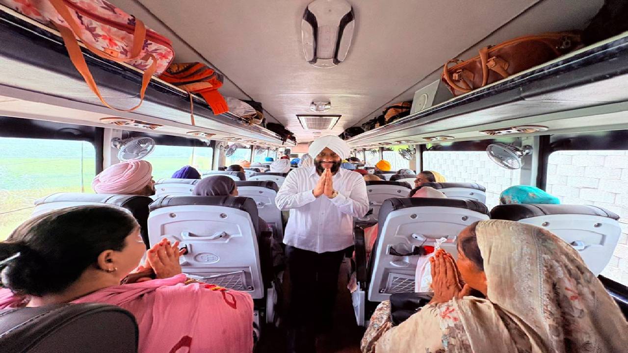 Senior pilgrims depart from Dhelpur village in Mohali under the Chief Minister Tirath Yatra Scheme