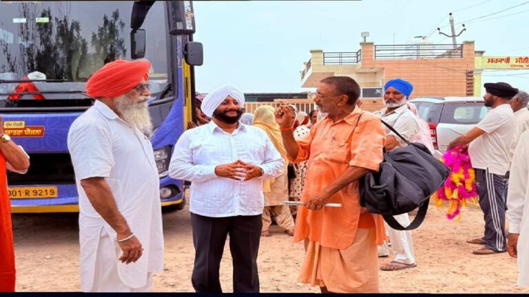 Three Pilgrimage Buses Flagged Off from Mohali Villages Under Chief Minister Tirath Yatra Scheme