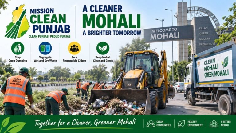 Mission Clean Punjab Relaunched in Mohali With Focus on Garbage Hotspots and Public Participation